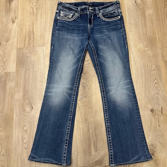 Vigoss The Chelsea Boot Cut Jeans with Embellished Sequin Detail size 9/10 - Picture 1 of 8